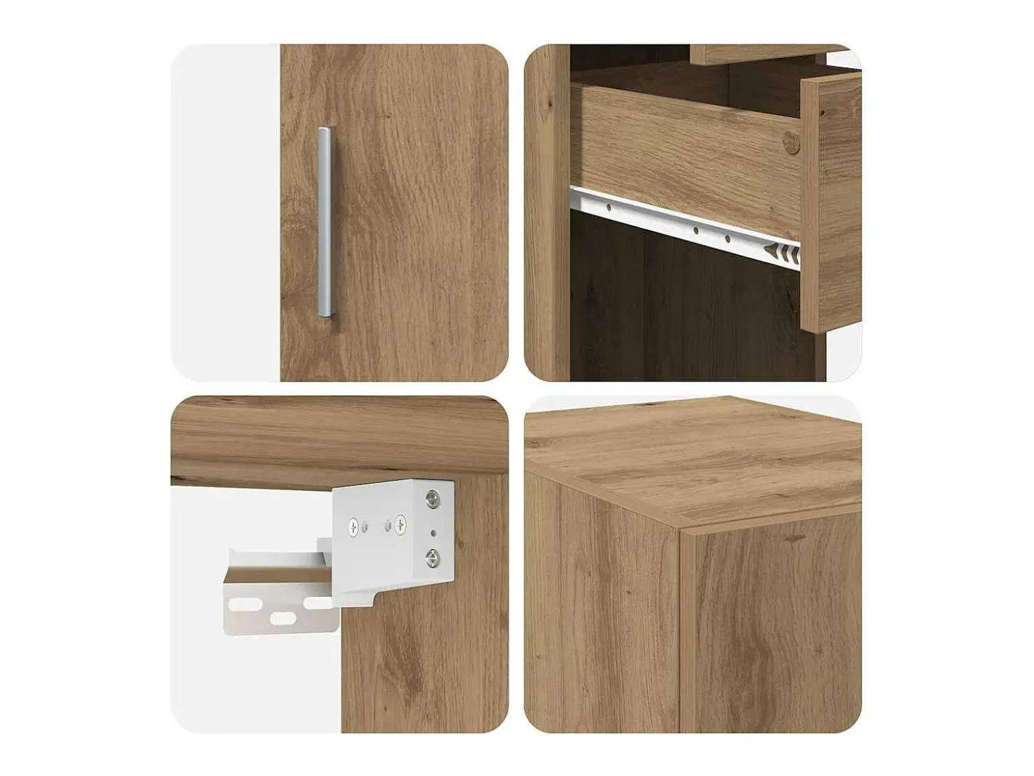Mueble de almacenaje Slim Roble artesanal 30x42,5x225 cm Madera de ingeniería