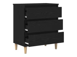 Mueble de Almacenamiento con cajón Roble Negro 60 x 35 x 70 cm