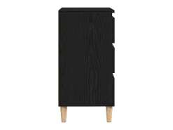 Mueble de Almacenamiento con cajón Roble Negro 60 x 35 x 70 cm