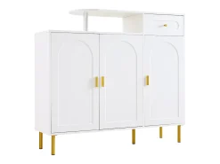 Mueble de baño triangular - 36,5 x 24,5 x 170 cm - 3 compartimentos + 2 puertas - MDF - gris