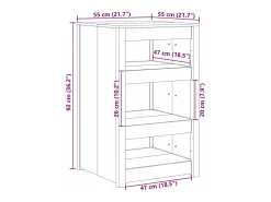 Mueble de Cocina 55 x 55 x 92 cm Madera de pino macizo