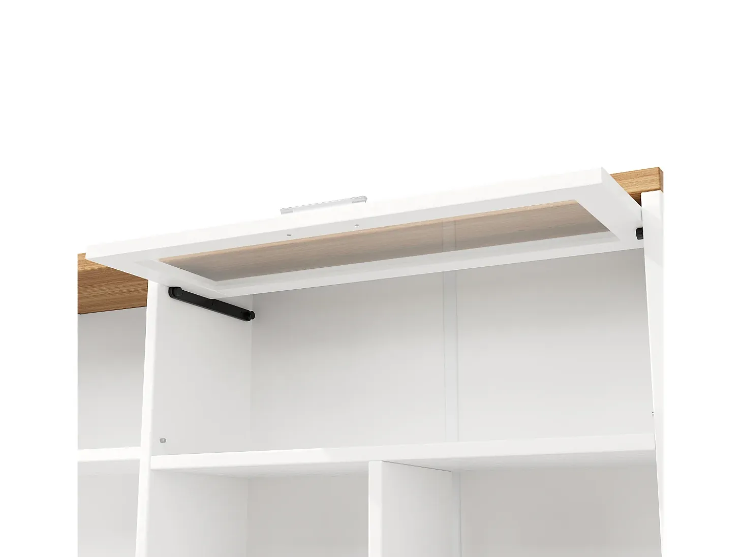 Mueble de cocina - 104x40x180 cm - con 4 puertas y 1 cajón - con iluminación LED - Blanco