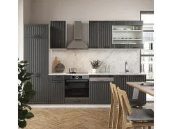 Mueble de cocina antracita casa de campo/blanco 300x60x81.6 fame-line