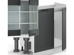 Mueble de cocina antracita casa de campo/blanco 300x60x81.6 fame-line