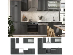 Mueble de cocina antracita casa de campo/blanco 300x60x81.6 fame-line