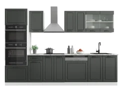 Mueble de cocina antracita casa de campo/blanco 300x46x81.6 r-line