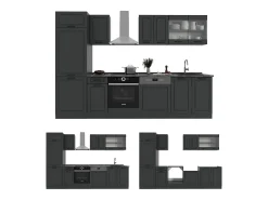 Mueble de cocina antracita casa de campo/antracita 300x60x81.6 r-line