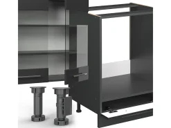 Mueble de cocina antracita alto brillo 355x46x81.6 fame-line