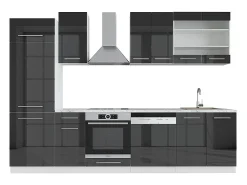 Mueble de cocina antracita alto brillo 300x46x81.6 fame-line
