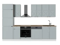 Mueble de cocina azul claro-gris-blanco 300x60x81.6 fame-line