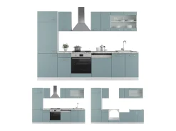 Mueble de cocina azul-gris-blanco 300x46x81.6 r-line
