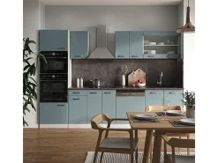 Mueble de cocina azul-gris-blanco 300x60x81.6 r-line