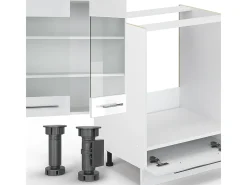 Mueble de cocina blanco alto brillo/blanco 300x60x81.6 fame-line