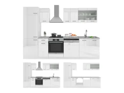 Mueble de cocina blanco alto brillo/blanco 300x46x81.6 r-line