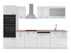 Mueble de cocina blanco alto brillo/blanco 300x60x81.6 r-line