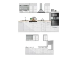 Mueble de cocina blanco alto brillo/blanco 300x60x81.6 fame-line