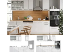Mueble de cocina blanco alto brillo/blanco 300x60x81.6 fame-line