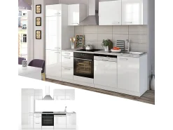 Mueble de cocina blanco alto brillo/blanco 270x57.1x81.6 optima