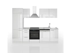 Mueble de cocina blanco alto brillo/blanco 270x57.1x81.6 optima