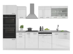 Mueble de cocina blanco alto brillo/blanco 300x46x81.6 r-line
