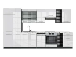 Mueble de cocina blanco brillo/antracita 355x60x81.6 fame-line