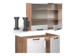 Mueble de cocina blanco casa de campo 200x60x81.6 fame-line