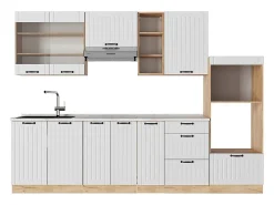Mueble de cocina blanco casa de campo 280x60x81.6 fame-line