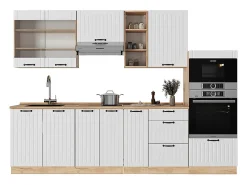 Mueble de cocina blanco casa de campo 280x60x81.6 fame-line