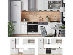 Mueble de cocina blanco casa de campo 300x60x81.6 fame-line