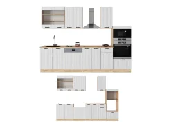 Mueble de cocina blanco casa de campo 300x60x81.6 fame-line