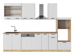 Mueble de cocina blanco casa de campo 300x60x81.6 fame-line