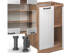 Mueble de cocina blanco casa de campo 300x60x81.6 fame-line
