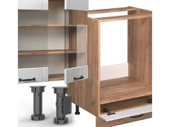 Mueble de cocina blanco casa de campo 300x60x81.6 fame-line