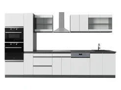 Mueble de cocina blanco/antracita 350x46x81.6 r-line