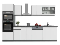 Mueble de cocina blanco/antracita 300x60x81.6 r-line