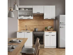 Mueble de cocina casa de campo blanca/blanca 200x60x81.6 fame-line