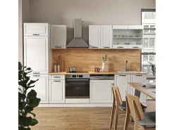 Mueble de cocina casa de campo blanca/blanca 300x60x81.6 r-line
