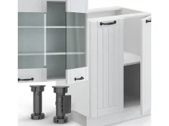 Mueble de cocina casa de campo blanca/blanca 300x60x81.6 fame-line