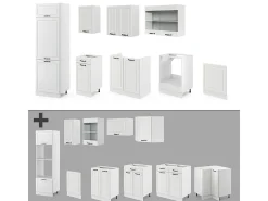Mueble de cocina casa de campo blanca/blanca 300x60x81.6 r-line