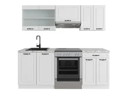Mueble de cocina casa de campo blanca/blanca 200x60x81.6 r-line