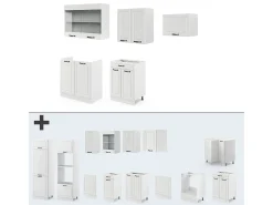 Mueble de cocina casa de campo blanca/blanca 200x60x81.6 r-line