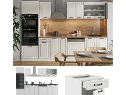 Mueble de cocina casa de campo blanca/blanca 300x60x81.6 r-line