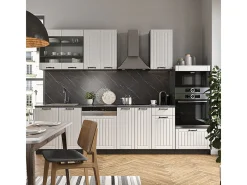 Mueble de cocina casa de campo blanca/antracita 300x60x81.6 fame-line