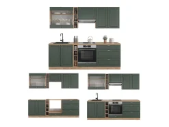 Mueble de cocina green-gold country/gold power roble 235x60x81.6 fame-line