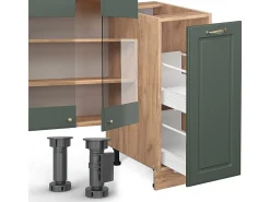 Mueble de cocina green-gold country/gold power roble 280x60x81.6 fame-line