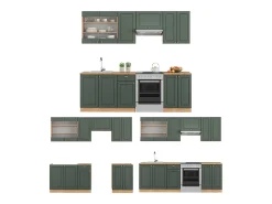 Mueble de cocina green-gold country/gold power roble 240x60x81.6 fame-line