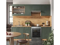 Mueble de cocina green-gold country/gold power roble 240x60x81.6 fame-line