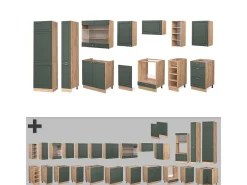 Mueble de cocina green-gold country/gold power roble 355x60x81.6 fame-line