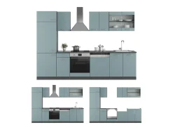 Mueble de cocina gris azulado/antracita 300x60x81.6 r-line