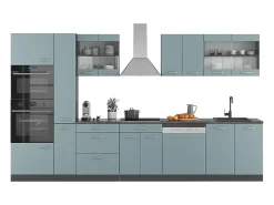 Mueble de cocina gris azulado/antracita 350x60x81.6 r-line